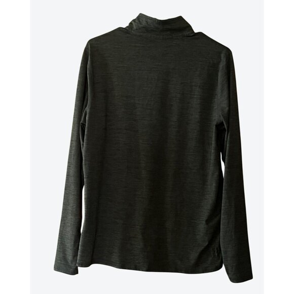 Vuori Men's Small Charcoal Gray Heathered Ease Performance Half Zip V221 - Picture 3 of 4